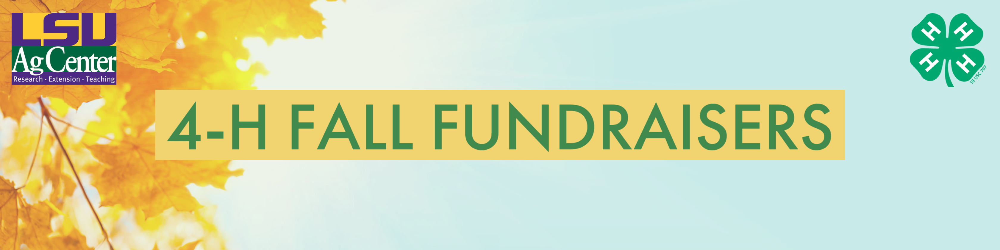 4-H Fall Fundraisers